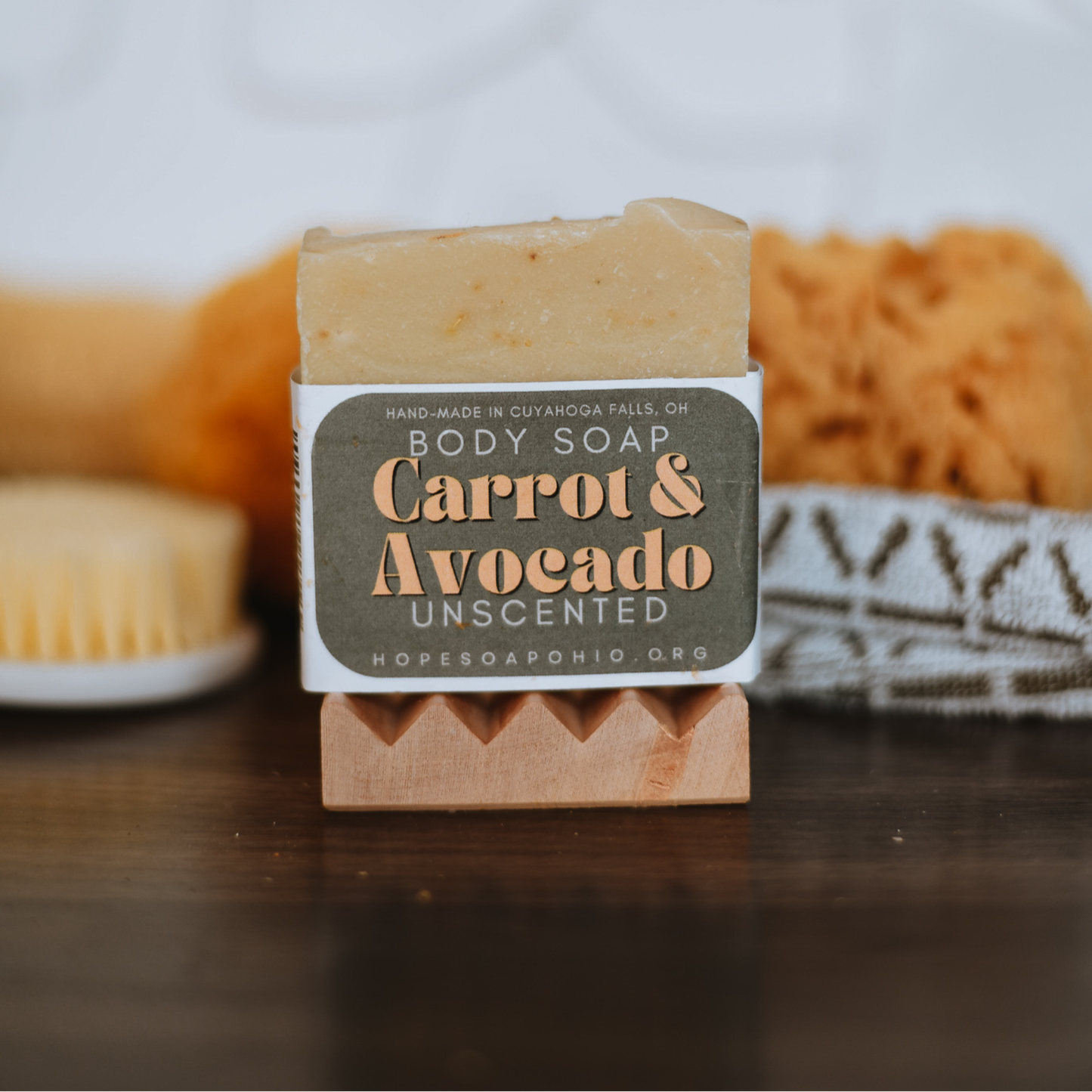 Carrot and Avocado Body Bar - HOPESOAPOHIO