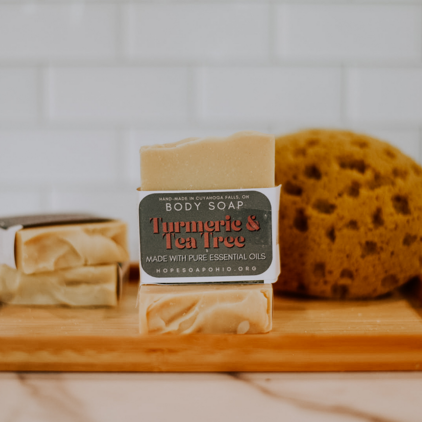 Turmeric and Tea Tree Essential Oil Body Bar - HOPESOAPOHIO