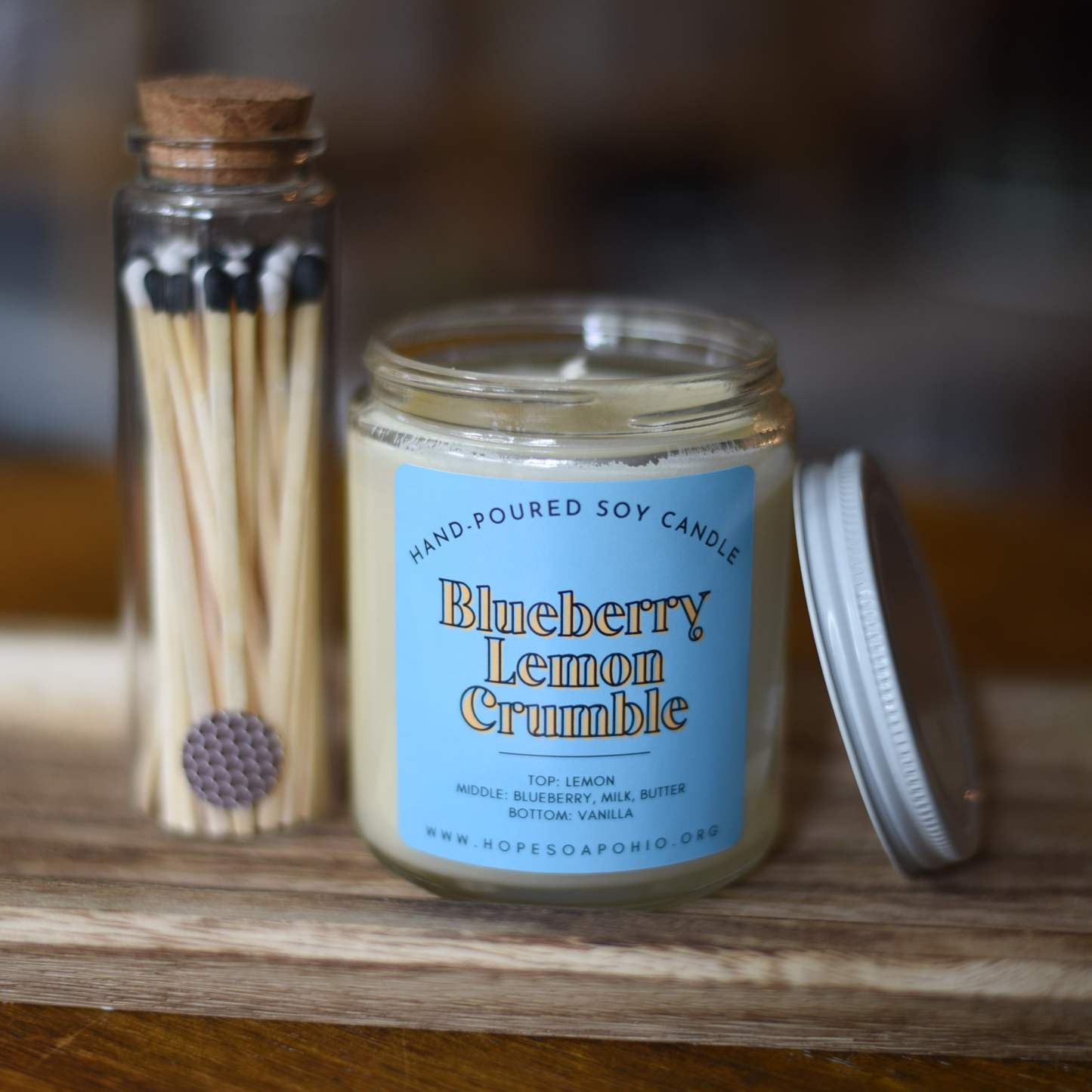Blueberry Lemon Crumble 8 oz Candle - HOPESOAPOHIO