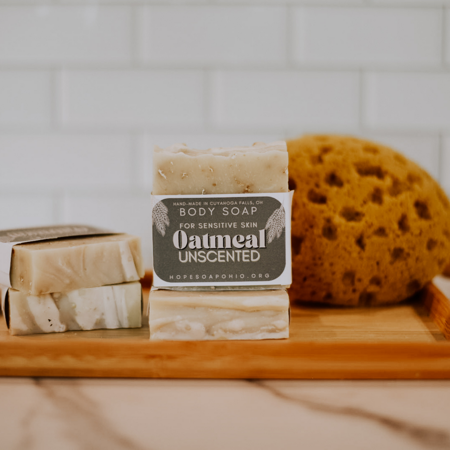 Oatmeal (Unscented) Body Bar - HOPESOAPOHIO