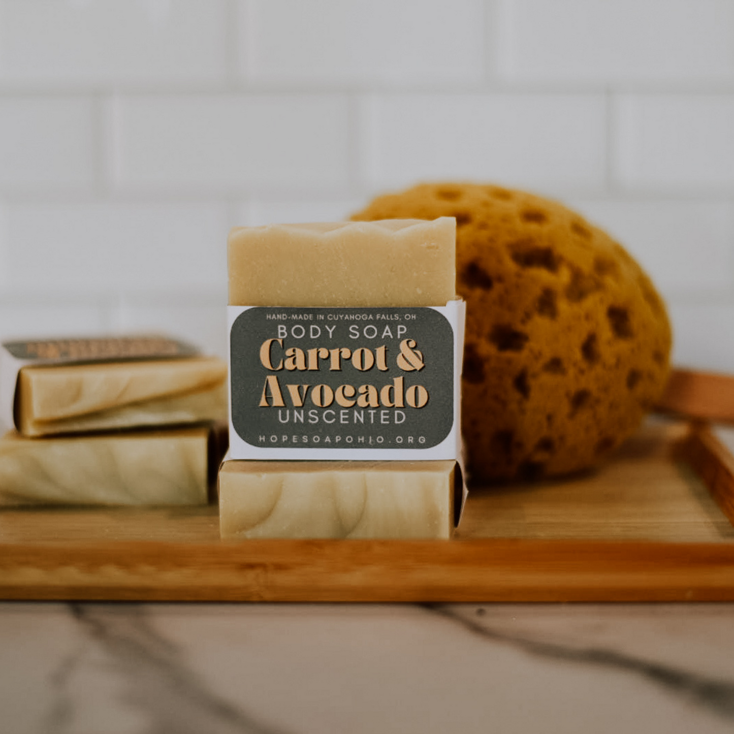 Carrot and Avocado Body Bar - HOPESOAPOHIO