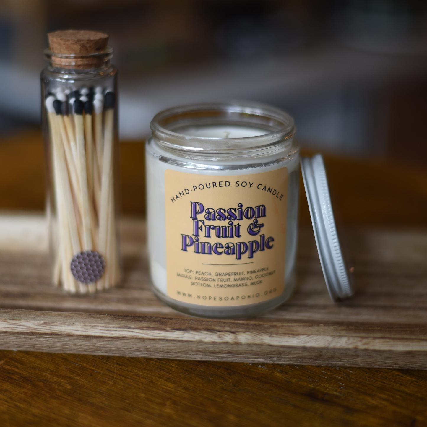 Passionfruit & Pineapple 8 oz Candle - HOPESOAPOHIO