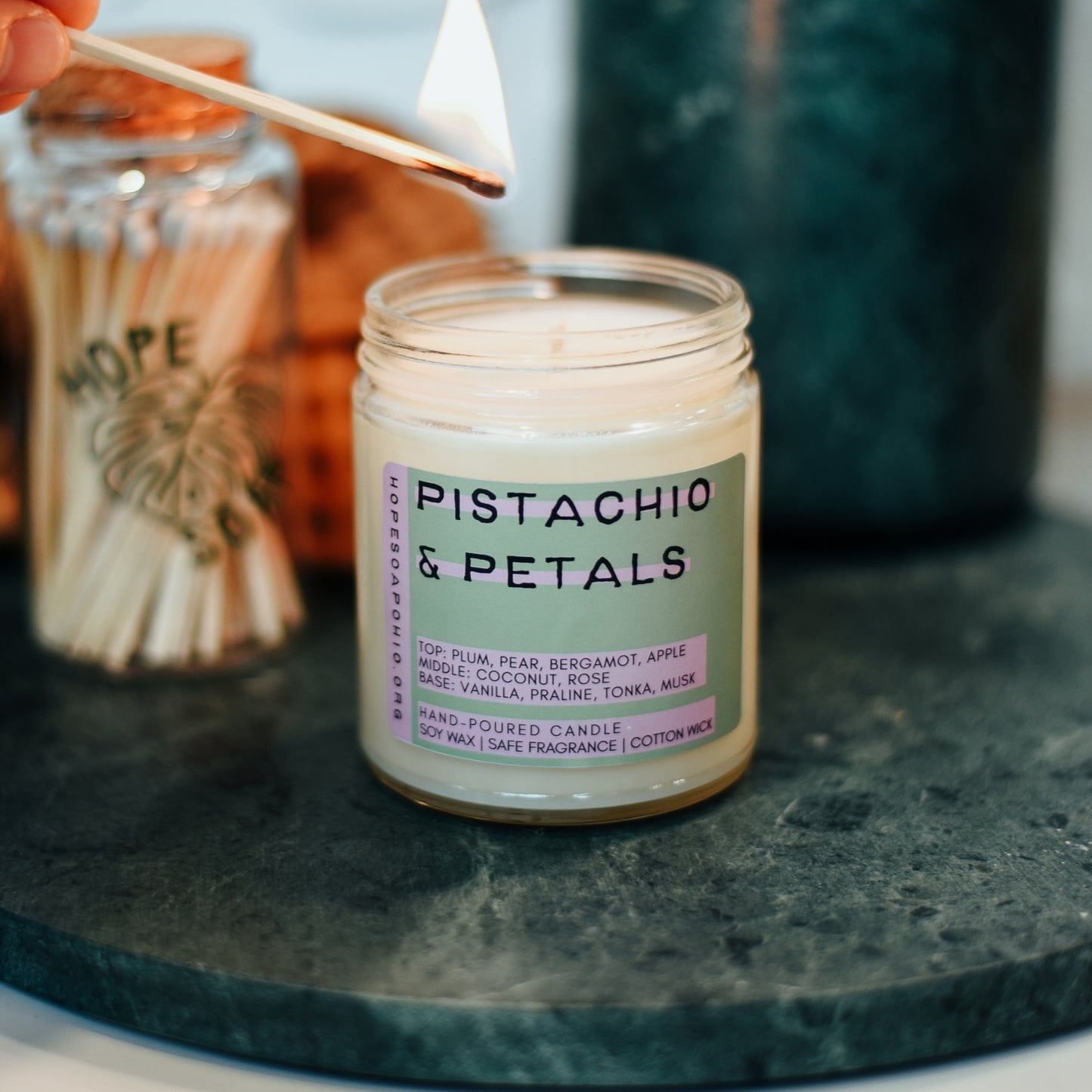 Pistachio & Petals 8 oz Candle