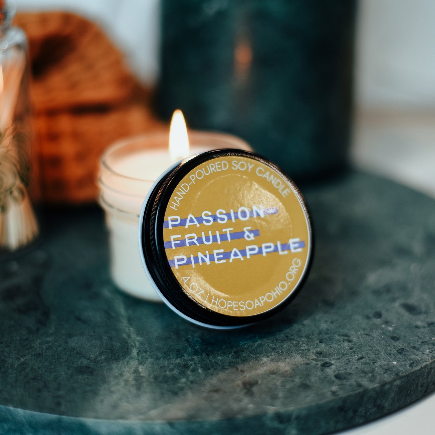 Passionfruit & Pineapple 4 oz Candle - HOPESOAPOHIO