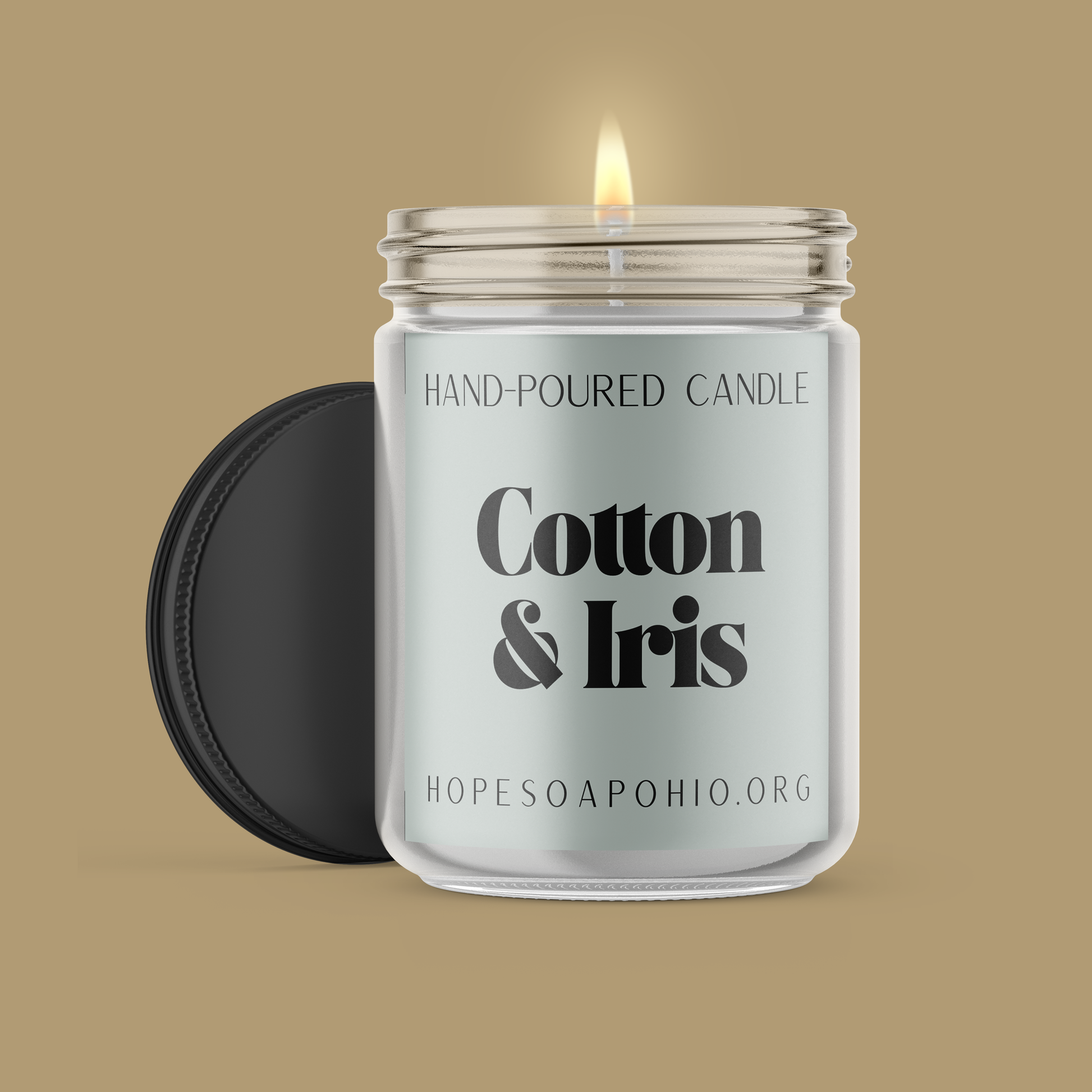 Cotton & Iris Candle - HOPESOAPOHIO