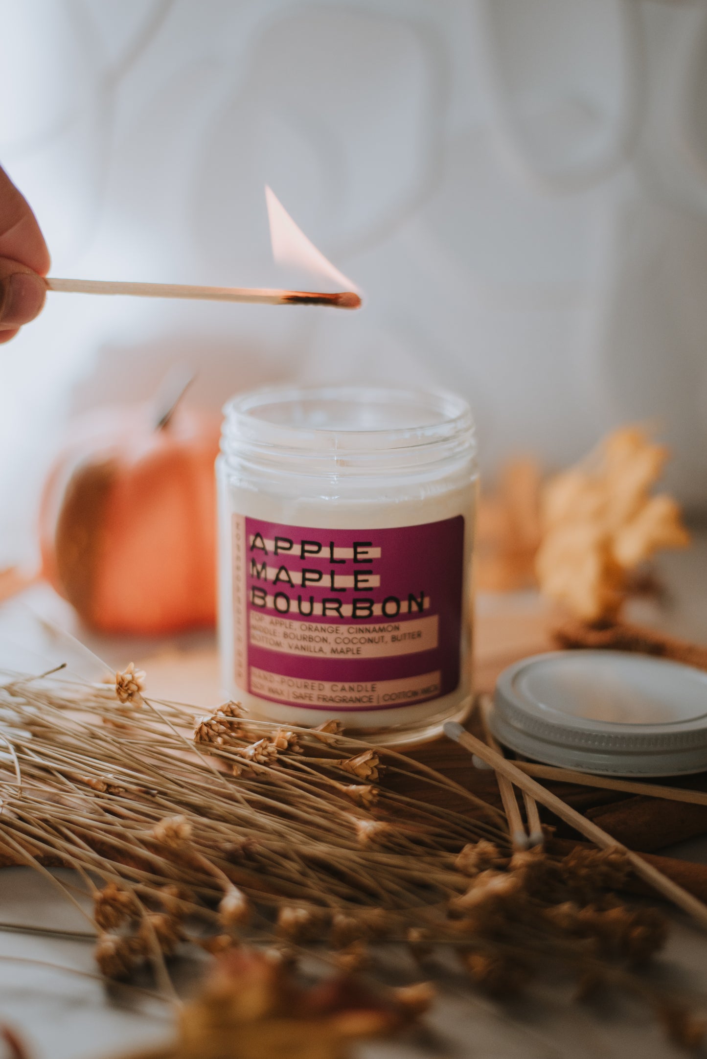 Apple Maple Bourbon 8 oz. Candle