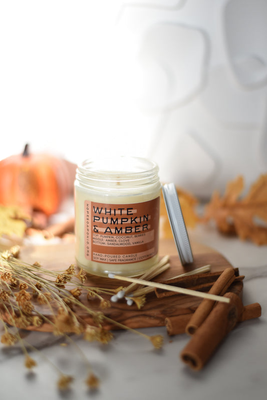 White Pumpkin & Amber 8 oz. Candle