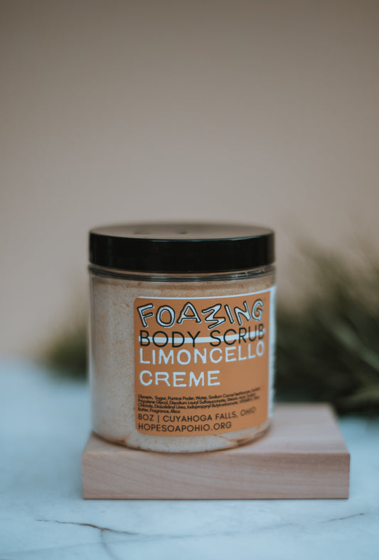 Limoncello Creme Foaming Body Scrub - HOPESOAPOHIO