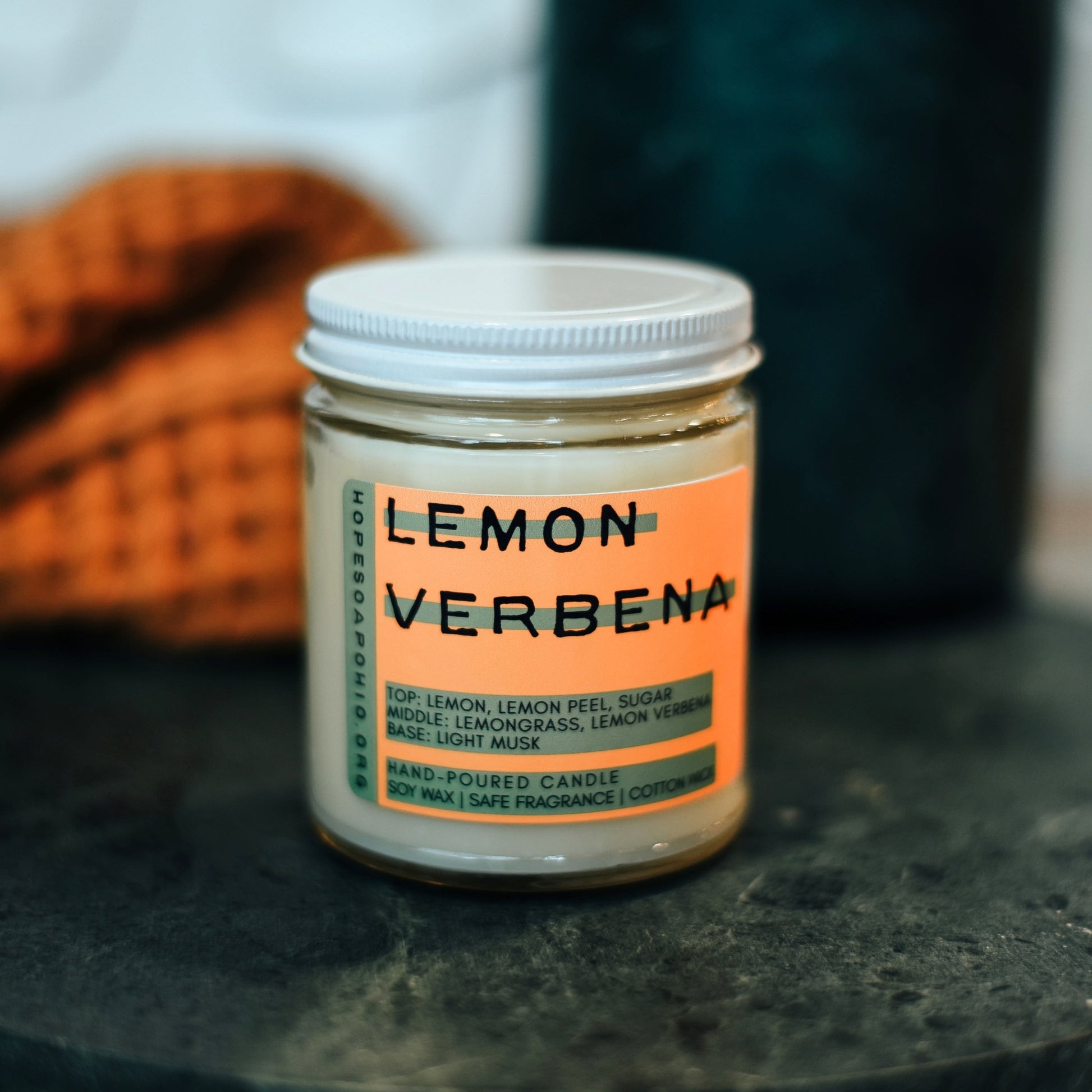 Lemon Verbena 8 oz Candle - HOPESOAPOHIO