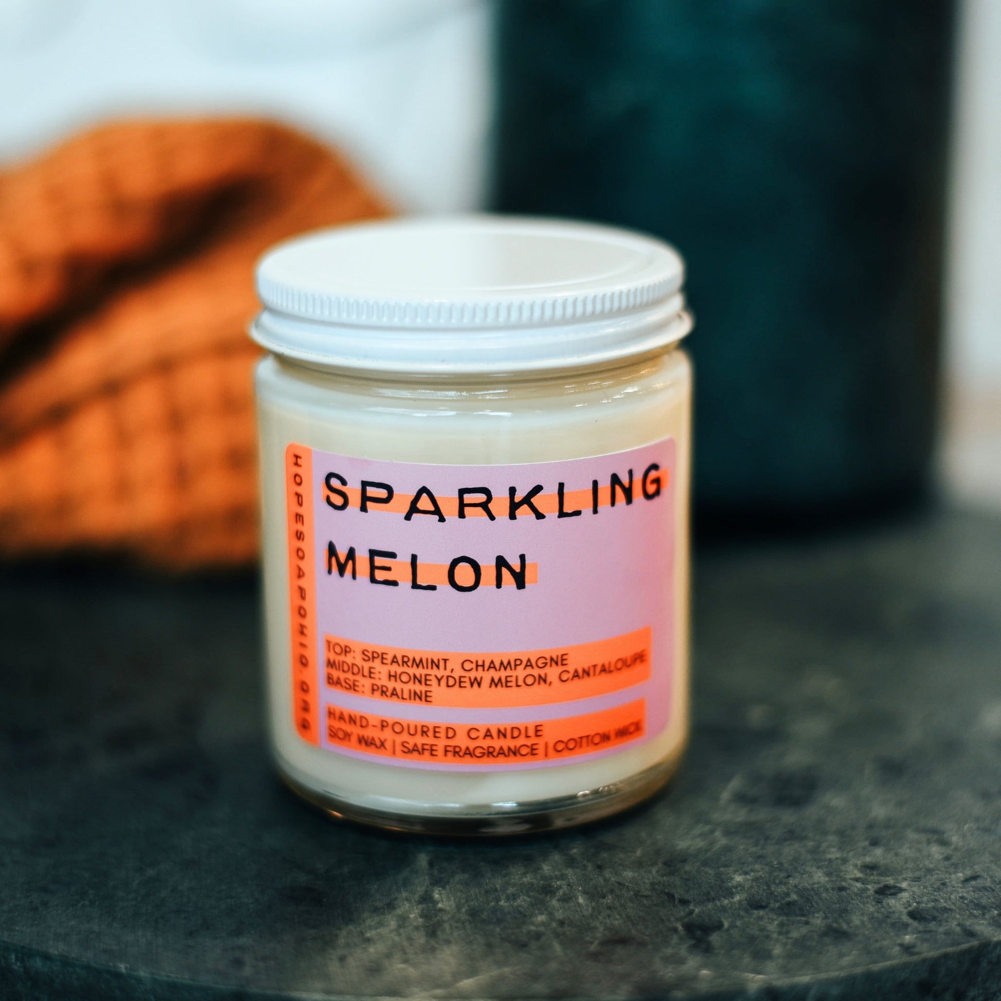Sparkling Melon 8 oz Candle - HOPESOAPOHIO