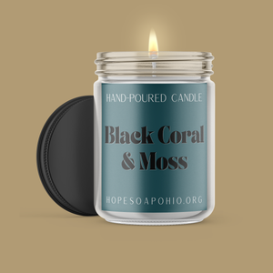 Black Coral & Moss Candle - HOPESOAPOHIO
