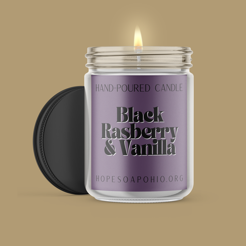 Black Raspberry Vanilla Candle - HOPESOAPOHIO
