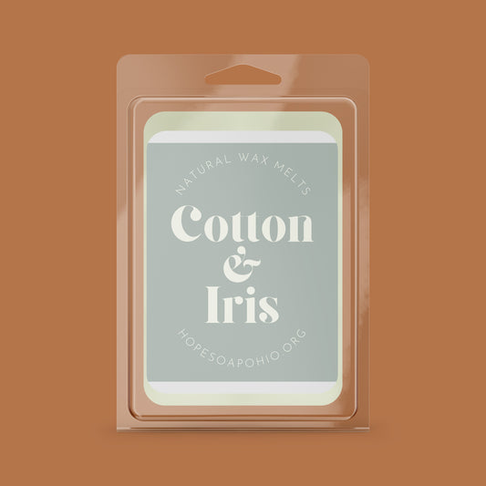 Cotton & Iris Wax Melt - HOPESOAPOHIO