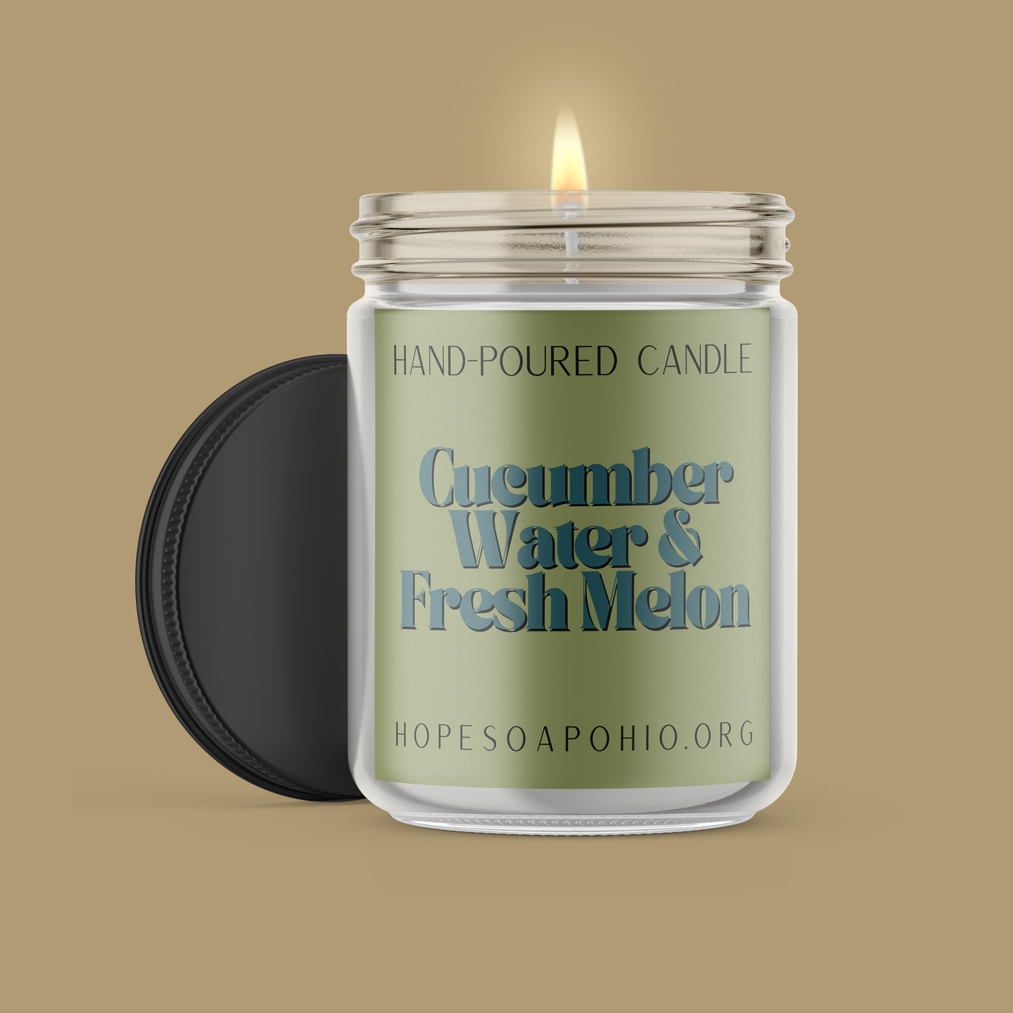 Cucumber Water and Fresh Melon Candle - HOPESOAPOHIO