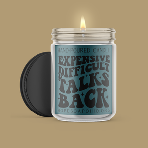 Expensive, Difficult & Talks Back Candle - HOPESOAPOHIO