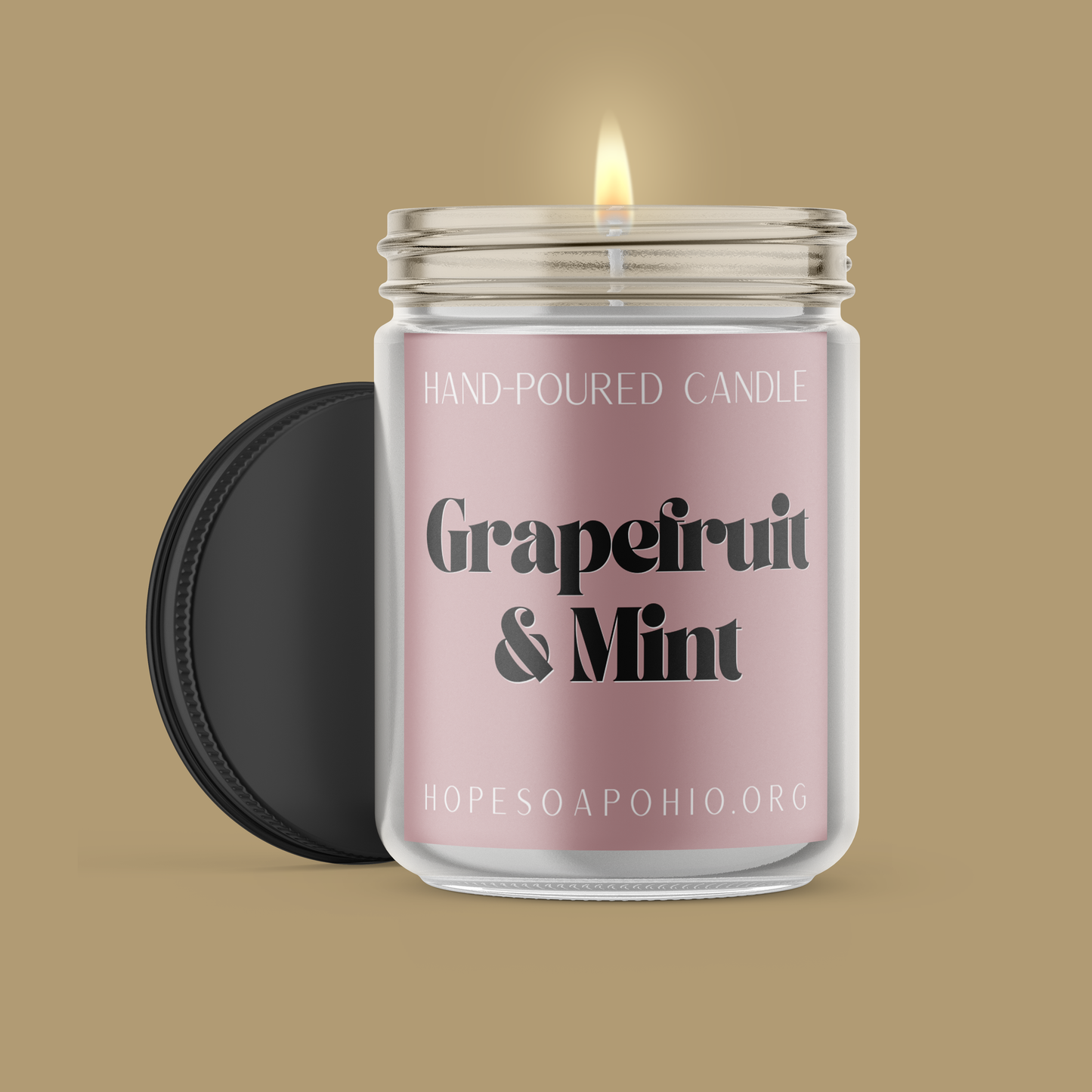 Grapefruit & Mint Candle - HOPESOAPOHIO