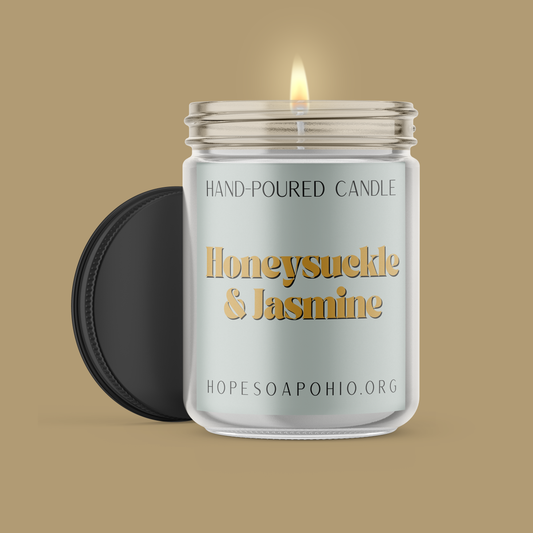 Honeysuckle & Jasmine Candle - HOPESOAPOHIO