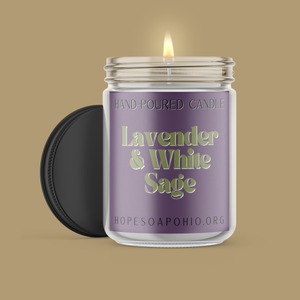 Lavender and White Sage Candle - HOPESOAPOHIO