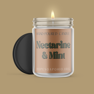 Nectarine & Mint Candle - HOPESOAPOHIO