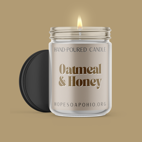 Oatmeal and Honey Candle - HOPESOAPOHIO